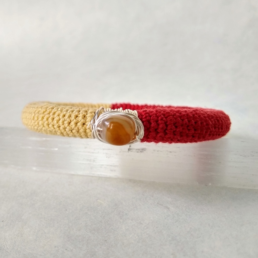 Pima Cotton Crochet Bangle 💃